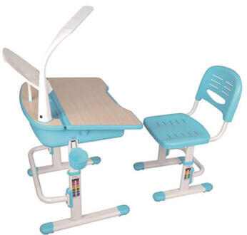 Vipack Kinderbureau verstelbaar Comfortline 301 met stoel blauw en wit Multicolor