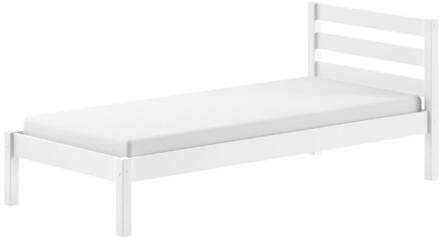 Vipack Leen Bakker - Eenpersoonsbed Pino 90x200cm - Massief Dennenhout - MDF - Wit