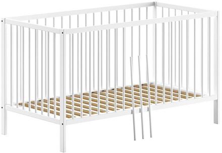 Vipack Leen Bakker - Peuterbed Dino 70x140cm - Verstelbaar - Dennen - Hout - Wit