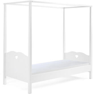 Vipack Leen Bakker - Vipack Hemelbed Amori Met Nachtkastje - MDF - Wit