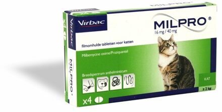 Virbac Milpro Grote kat 4 tabletten