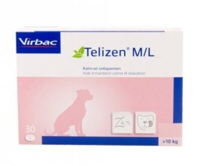 Virbac Telizen Antistressmiddel Telizen M/L 100 mg - 30 tabletten