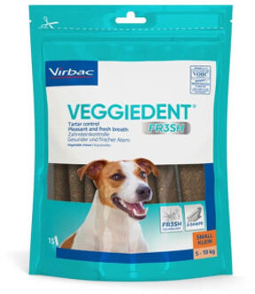 Virbac VeggieDent kauwstrips hond S 5-10 kg (15 st.) 1 verpakking