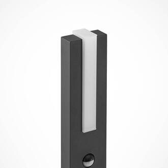 Virgalia LED tuinpadverlichting, bewegingsmelder, 100cm, IP54 antraciet, opaalwit