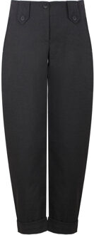 Virgin Wool Style Turn Up Pants Donkergrijs - EU 38 / UK 10