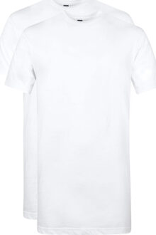 Virginia Long Wit Ronde Hals Heren T-shirt 2-Pack - XL
