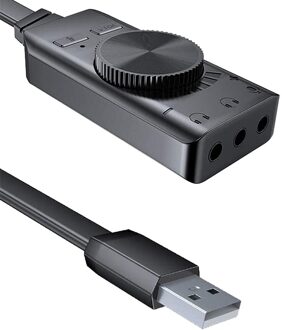 Virtual 7.1-Kanaals Geluidskaart GS3 Black Converter Adapter Externe Usb Audio 3.5Mm Headset Stereo Voor Pc Notebook Desktop