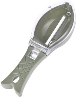 Vis Huid Borstel Keuken Schrapen Vissen Schaal Schraper Borstel Snelle Verwijderen Zeevruchten Huid Reinigen Peeler Tool groen