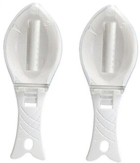 Vis Huid Borstel Schrapen Vissen Schaal Rasp Remover Dunschiller Vis Schaal Remover wit