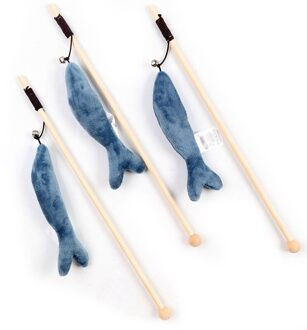 Vis Kat Wand Speelgoed Houten Handvat Stok Kattenkruid Grappige Kat Teaser Wand Kitten Interactieve Speelgoed Training Speelgoed Kattenkruid Speelgoed Legendog