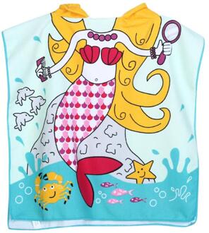 Vis Patroon Kinderen Strandlaken Cartoon Hooded Jongens Meisje Baby Badhanddoek Zachte Comfortabele Mooie Kinderen Handdoek Baby Caring