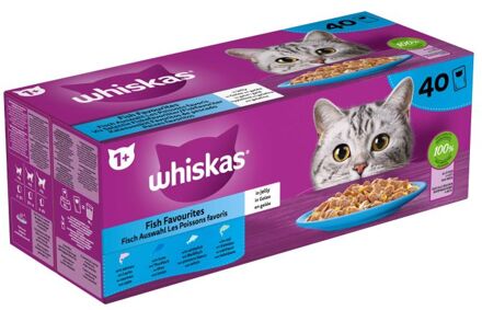 Vis Selectie in gelei maaltijdzakjes multipack 40x85g dierensnack