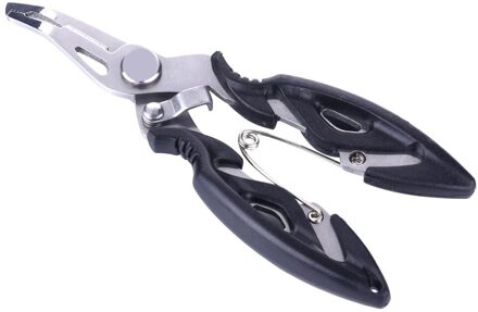 Vis Tang Gevlochten Multi Tool Schaar Opener Tackle Controle Remover Lokken Aas Cutter Vliegen Lijn Draad Visser Split Ring 8zwart