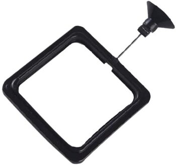 Vis Voeden Ring Vis Veilig Drijvende Voedsel Feeder Cirkel Station Drijvende Voedsel Water Plant Drijfvermogen Cirkel Voeden Ring Aquarium zwart plein