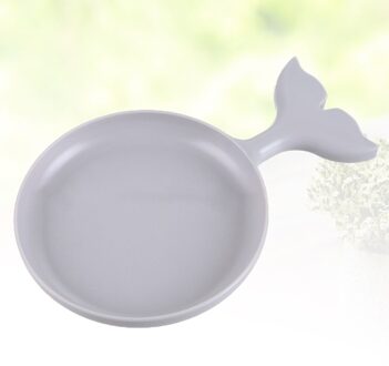 Vis Vorm Serveerschaal Desserts Fruit Lade Snack Schotel Servies Servies Grey