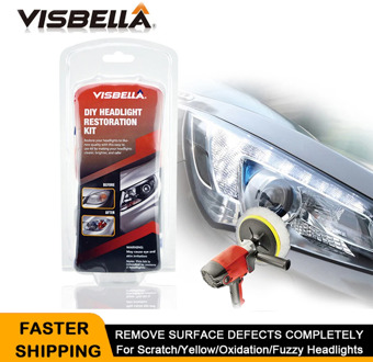 VISBELLA Headlight Restoration Kit Polish Headlamp Brightener DIY for Car Head Lamp Lenses Deep Clean Head Light Paste Best One