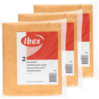 Viscose Dweilen - 10x stuks - 60 x 50 cm - schoonmaakdoeken - oranje