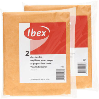 Viscose Dweilen - 4x stuks - 60 x 50 cm - schoonmaakdoeken - oranje