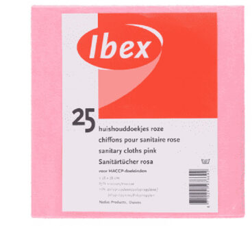 Viscose dweilen/schoonmaakdoekjes - 25x stuks - roze - hoog absorberend - 38 x 40 cm
