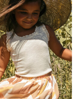 Viscose rokje summer leaves voor meisjes in de kleur - maat 92 Geel