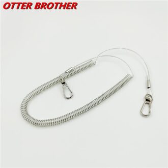 Visgerei Accessoires Vissen Beveiliging Touw 3M 1Pcs Vissen Coiled Lanyard Veiligheid Touw Set Draad Staal Binnen Bevestigd tool