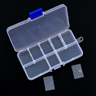 Visgerei Opbergdoos 1 Stuk Clear Plastic 10 Compartiment Verstelbare Vissen Accessoires Assortiment Storage Case