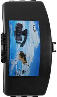 Visgerei Organizer Vissen Draagbare Plastic Aas Lokken Haak Taille Box Case Compressie Weerstand Outdoor Vissen zwart