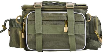 Visgerei Zak Outdoor Sport Enkele Schoudertas Multifunctionele Crossbody Tas Taille Verpakking Vissen Lokt Tackle Gear Tassen leger groen