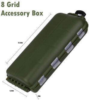 Vishaak Box Aas Haak Opslag Kleine Doos Haak Doos 8 Individuele Compartimenten Gear Opslag Vissen Multifunctionele Accessoires