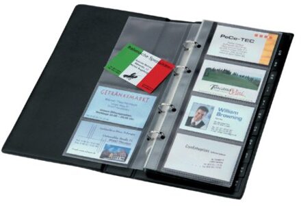 Visitekaartenringband Sigel VZ300 voor 200kaarten zwart