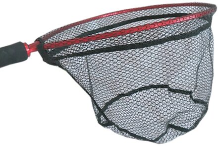Visnet Antislip Aluminium Pole Landing Visnet Voor Catching Vissen JAN88 Rood