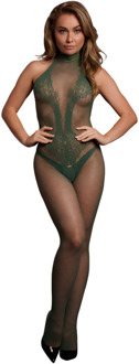 Visnet en Kanten Bodystocking - One Size