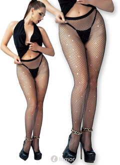 Visnet panty met strass, CR4654 - Maat: S/L