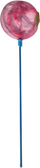 Visnet/schepnet - kunststof - roze - 90 x 25 cm