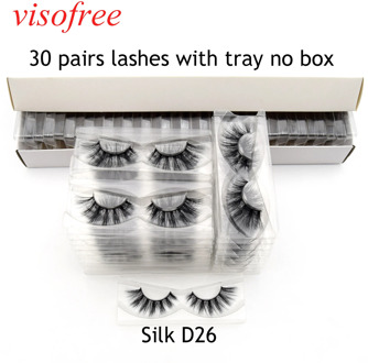 Visofree 30 Pairs/lot mink eyelashes Wholesale Lashes false eyelashes faux mink lashes eyelash extension bulk lashes Silk-D26