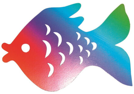 Vissen Decoratie thema hanger - 29 cm - van karton - tropisch gekleurd - maritiem - versiering