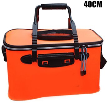 Vissen Emmer Box Vouwen Opslag Container Carrier Grote Capaciteit Met Handvat Voor Outdoor SAL99 Oranje / Bundle2
