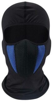 Vissen Gezichtsmasker 1Pc Outdoor Camping Winddicht Hoed Cover Katoen Mesh Ski blauw