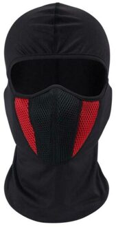 Vissen Gezichtsmasker 1Pc Outdoor Camping Winddicht Hoed Cover Katoen Mesh Ski rood