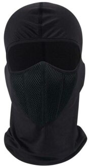Vissen Gezichtsmasker 1Pc Outdoor Camping Winddicht Hoed Cover Katoen Mesh Ski zwart