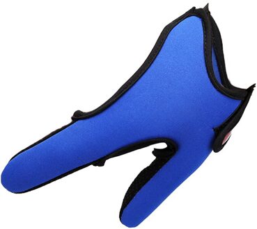 Vissen Handschoenen Protector Twee Vinger Anti-Cut Anti Slip Visgerei Handschoenen Vinger Casting Handschoen Vissen Accessoire Blauw