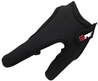 Vissen Handschoenen Protector Twee Vinger Anti-Cut Anti Slip Visgerei Handschoenen Vinger Casting Handschoen Vissen Accessoire zwart