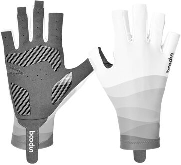 Vissen Handschoenen Zon Uv Bescherming Antislip Sneldrogende Handschoenen Ademende Ice Zijde Vis Handschoenen Voor Vissen Apparatuur accessoires Grijs / XL