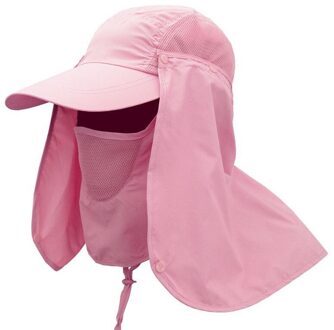 Vissen Hoed Uv Bescherming Zonnehoed Folding Verwisselbare Zomer Mannen Vrouwen Zon Cap Voor Wandelen Strand DO2 roze