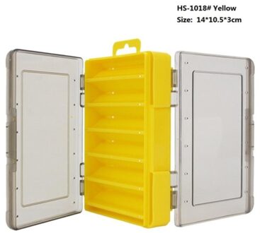 Vissen Lokken Box Draagbare Dubbelzijdig Kunstmatige Aas Case Organizer Lokken Visgerei Vissen Apparatuur Accessoires 12 Compart geel