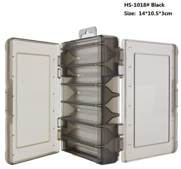 Vissen Lokken Box Draagbare Dubbelzijdig Kunstmatige Aas Case Organizer Lokken Visgerei Vissen Apparatuur Accessoires 12 Compart zwart