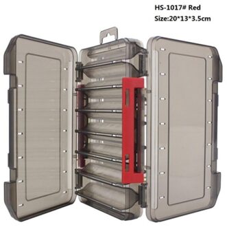 Vissen Lokken Box Draagbare Dubbelzijdig Kunstmatige Aas Case Organizer Lokken Visgerei Vissen Apparatuur Accessoires 14 Compart rood