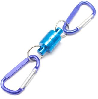 Vissen Magnetische Gesp Multifunctionele Magnetische Netto Release Vliegvissen Sterke Trein Net Houder Lanyard Kabel Pull Max 4Kg Blauw