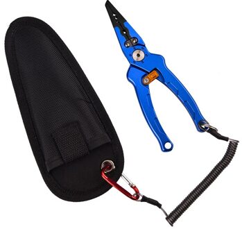 Vissen Tang Grip Aluminium Schaar Haak Remover Braid Lijn Snijden Vissen Tools Met Lock Knoop Vissen Apparatuur Blauw