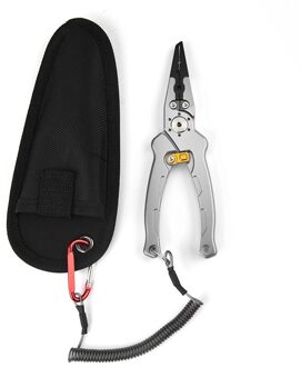 Vissen Tang Grip Aluminium Schaar Haak Remover Braid Lijn Snijden Vissen Tools Met Lock Knoop Vissen Apparatuur grijs